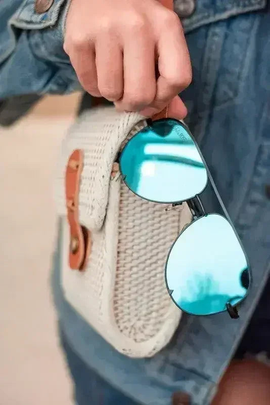 Black Blue High Quality Unisex Aviator Sunglasses - Femstylo