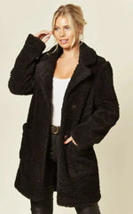 Stud Button Borg Teddy Coat (1905) - Femstylo