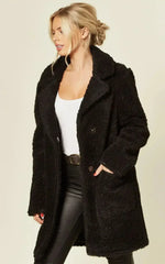 Stud Button Borg Teddy Coat (1905) - Femstylo