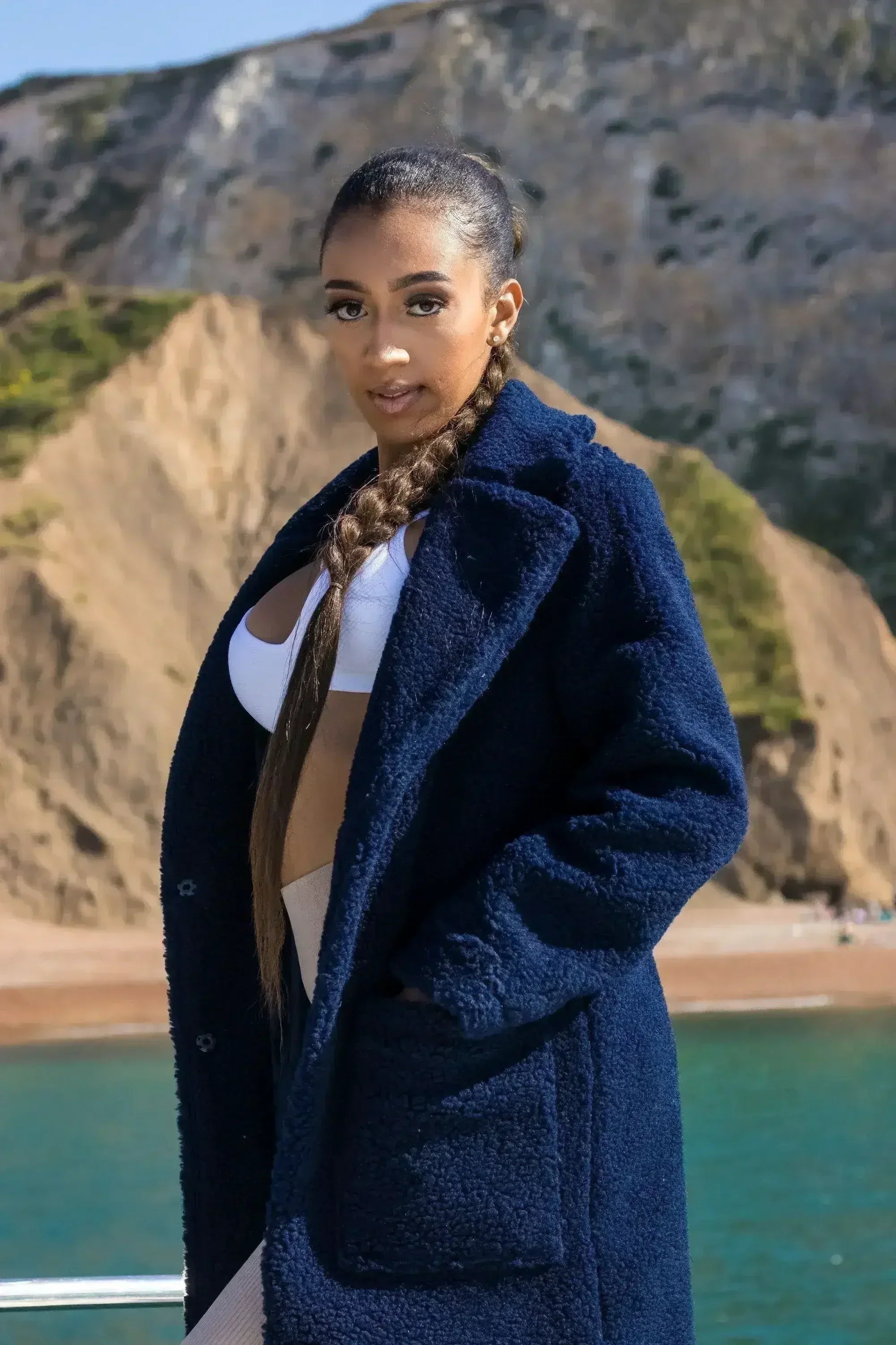 Stud Button Borg Teddy Coat (1905) - Femstylo