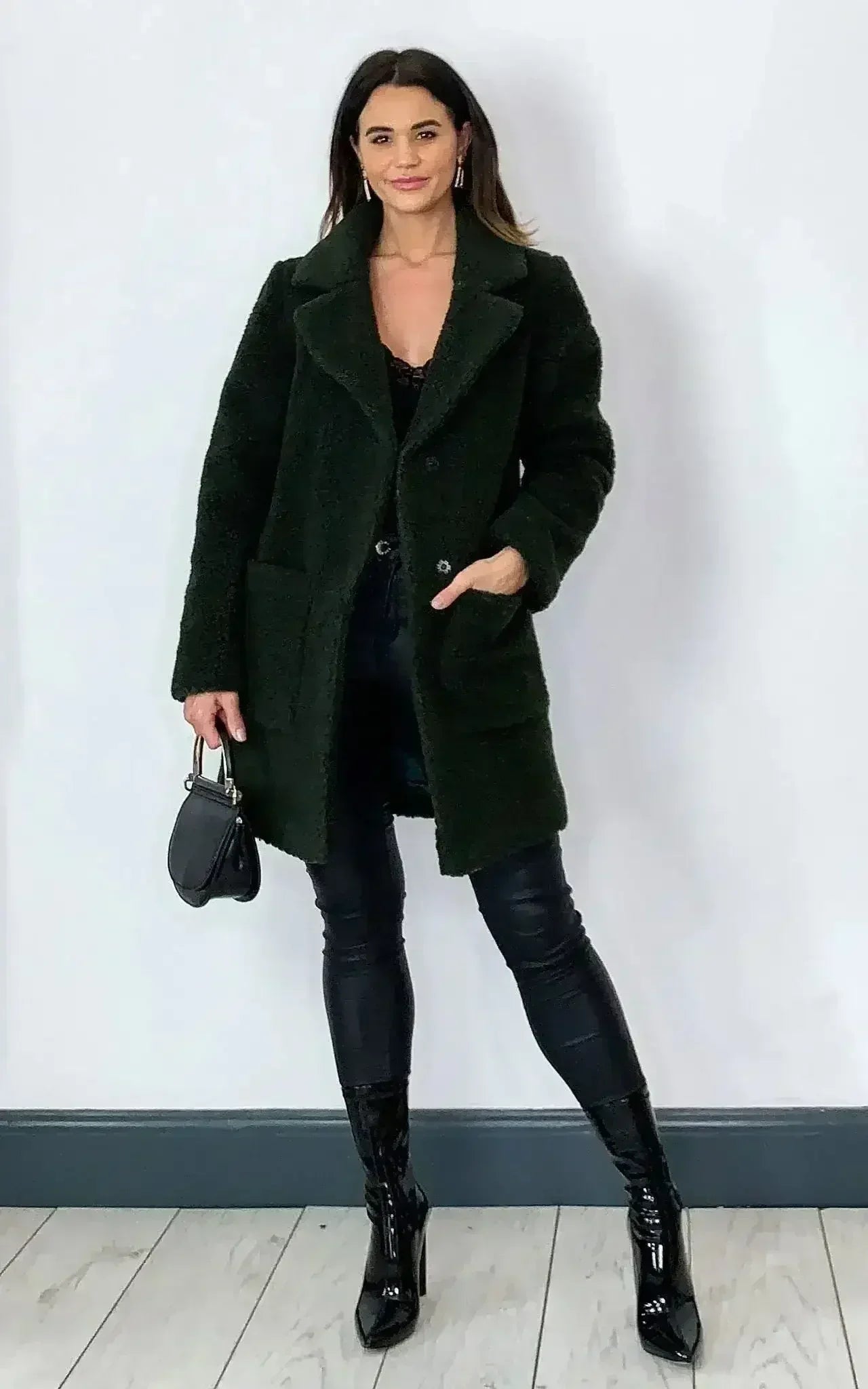 Stud Button Borg Teddy Coat (1905) - Femstylo