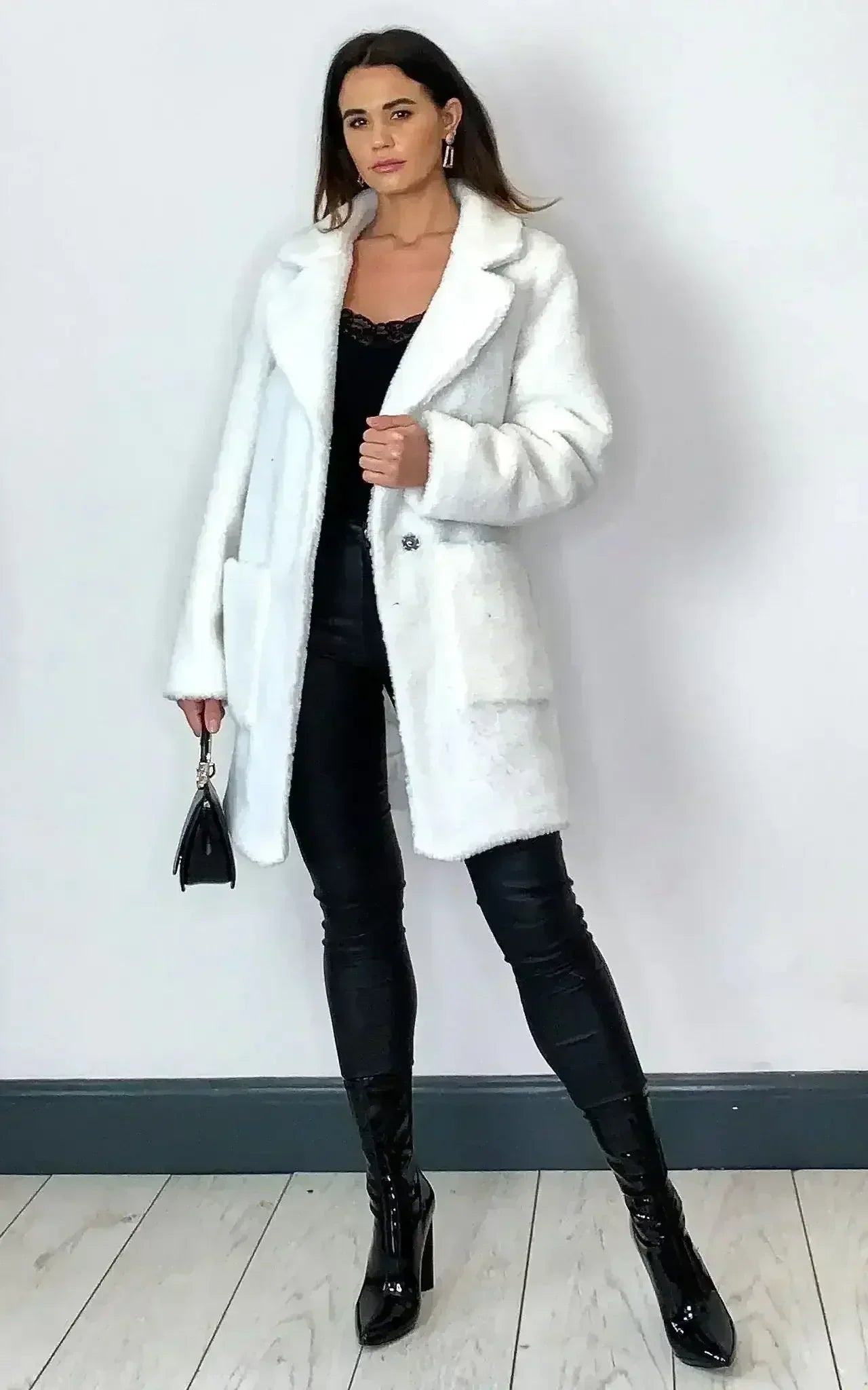 Stud Button Borg Teddy Coat (1905) - Femstylo