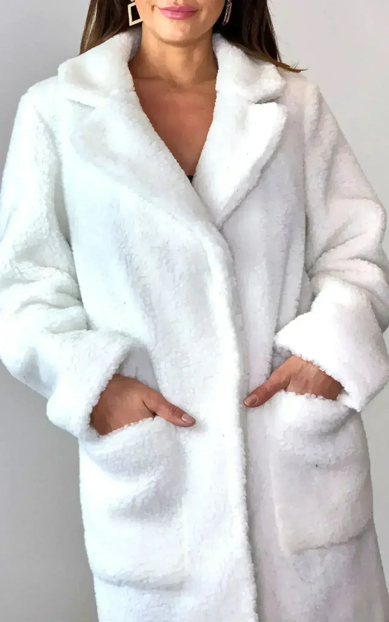 Stud Button Borg Teddy Coat (1905) - Femstylo