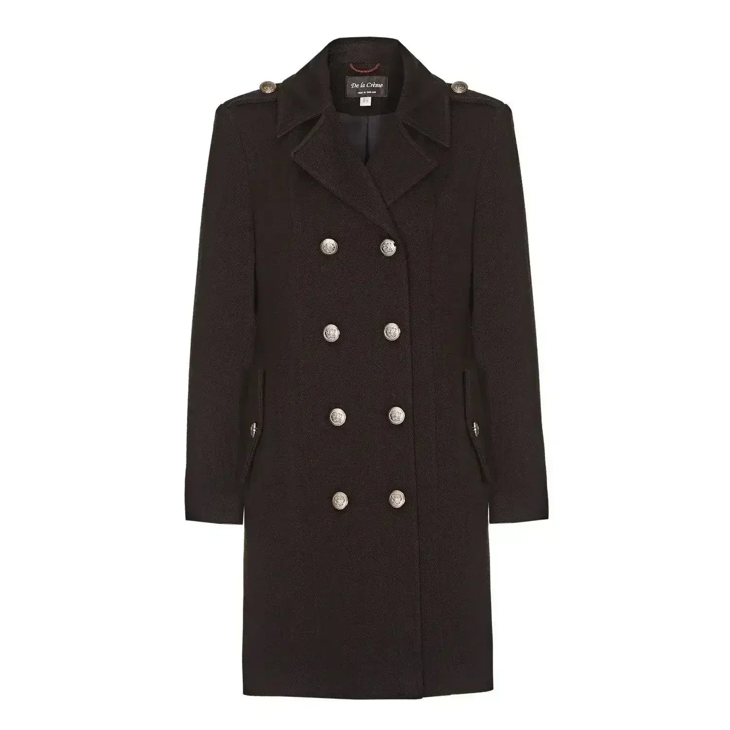 Double Breasted Twill Military Coat (1908) - Femstylo