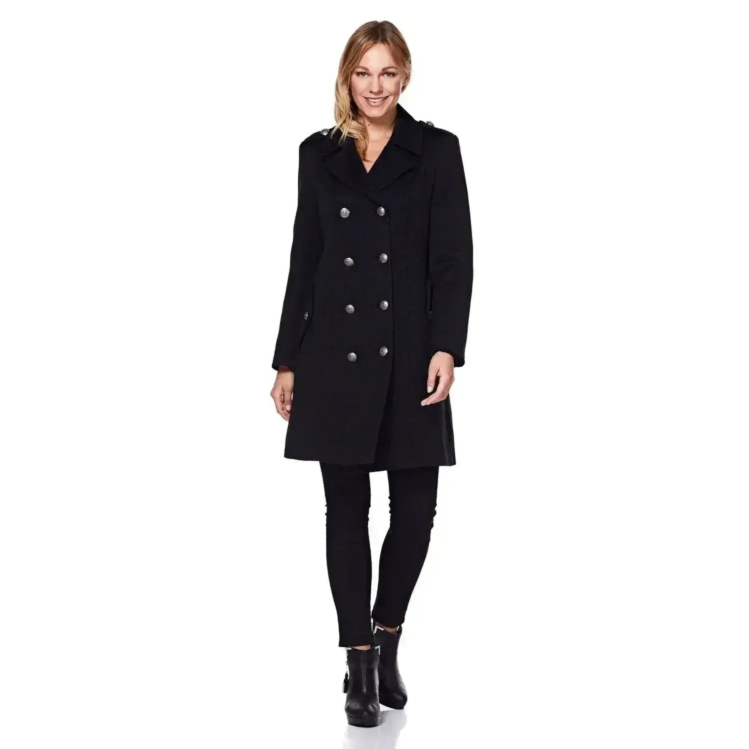 Double Breasted Twill Military Coat (1908) - Femstylo