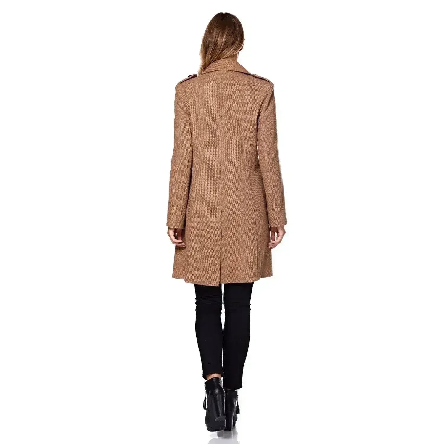 Double Breasted Twill Military Coat (1908) - Femstylo