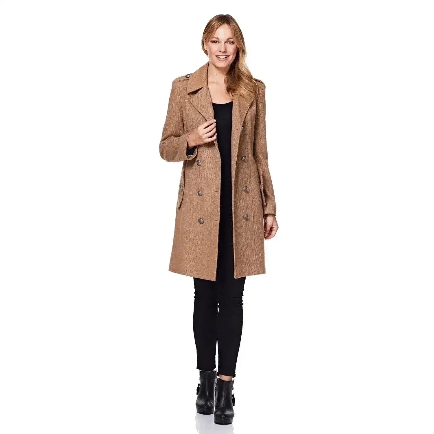 Double Breasted Twill Military Coat (1908) - Femstylo