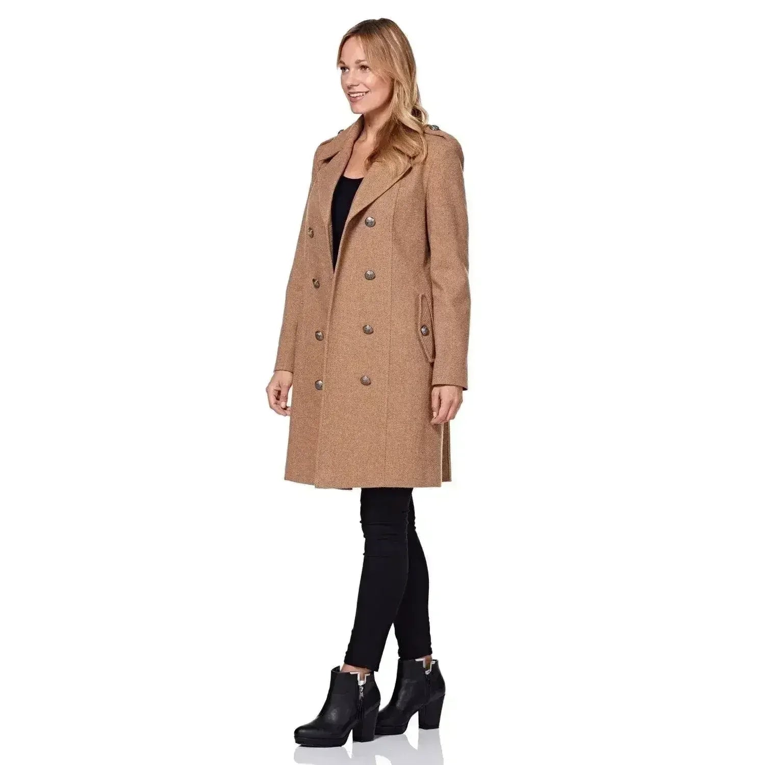 Double Breasted Twill Military Coat (1908) - Femstylo