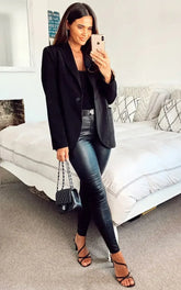 De La Creme - Womens Patch Pocket Tailored Fit Blazer - Femstylo