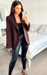 De La Creme - Womens Patch Pocket Tailored Fit Blazer - Femstylo