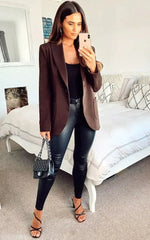 De La Creme - Womens Patch Pocket Tailored Fit Blazer - Femstylo