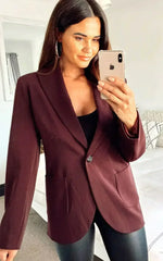 De La Creme - Womens Patch Pocket Tailored Fit Blazer - Femstylo