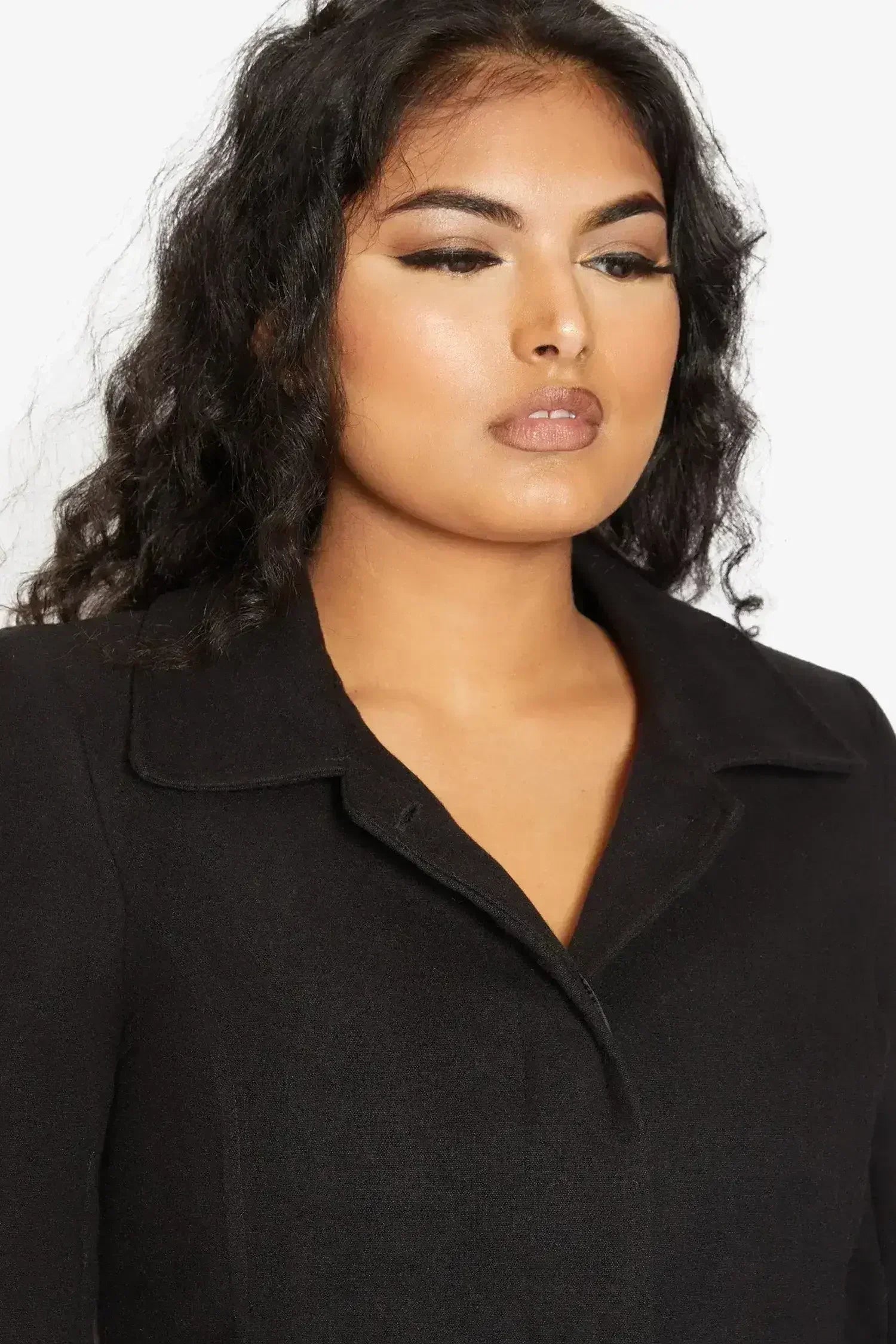 De La Creme Womens Wool Blend Hip Length Covert Coat - Femstylo