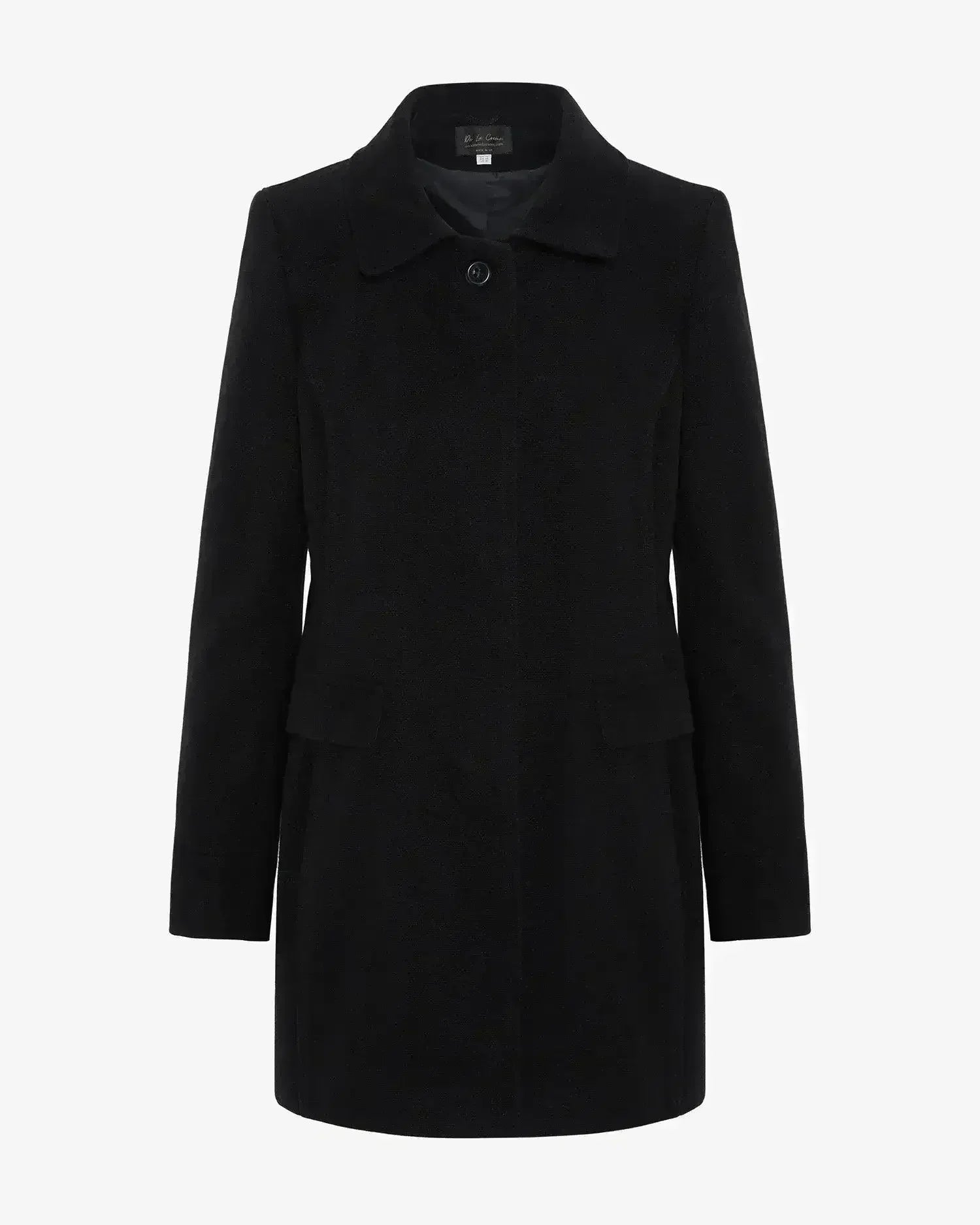 De La Creme Womens Wool Blend Hip Length Covert Coat - Femstylo