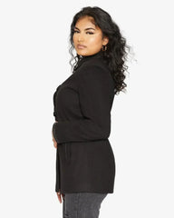 Wool Blend Contrast Trim Coat (1920) - Femstylo