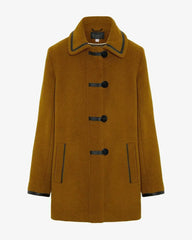 Wool Blend Contrast Trim Coat (1920) - Femstylo