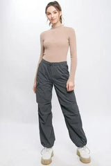 Loose Fit Parachute Cargo Pants - Femstylo
