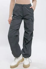 Loose Fit Parachute Cargo Pants - Femstylo