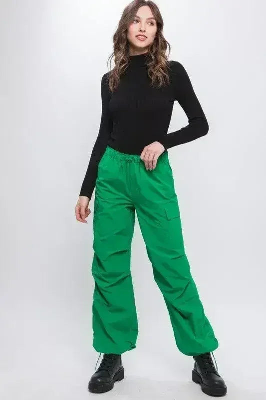 Loose Fit Parachute Cargo Pants - Femstylo