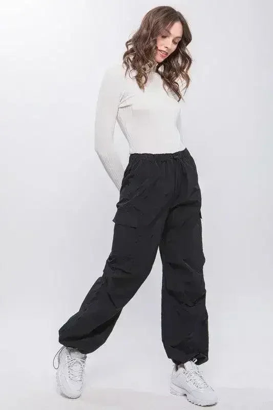Loose Fit Parachute Cargo Pants - Femstylo