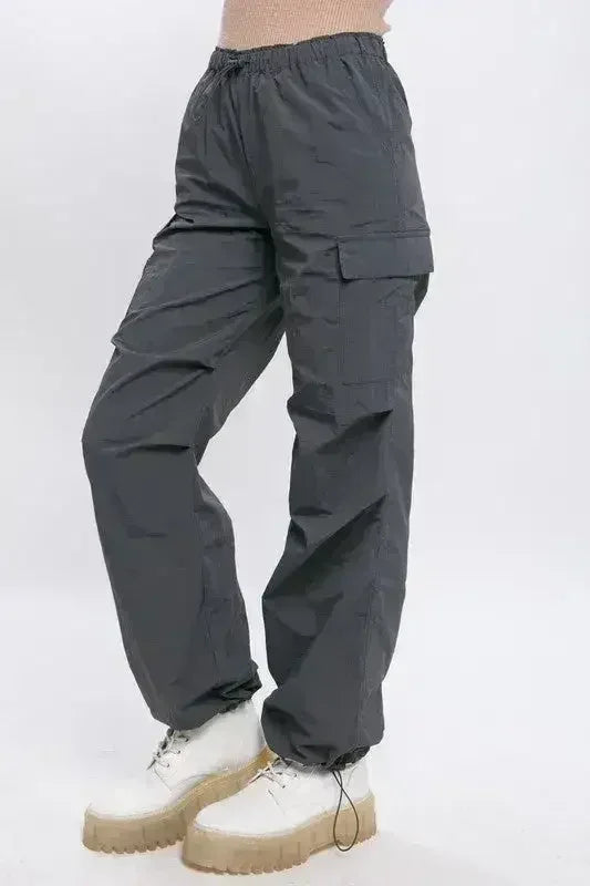 Loose Fit Parachute Cargo Pants - Femstylo