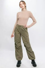 Loose Fit Parachute Cargo Pants - Femstylo