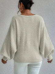 Oversized balloon sleeve sweater - Femstylo