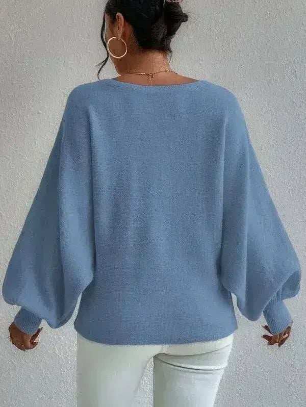 Oversized balloon sleeve sweater - Femstylo