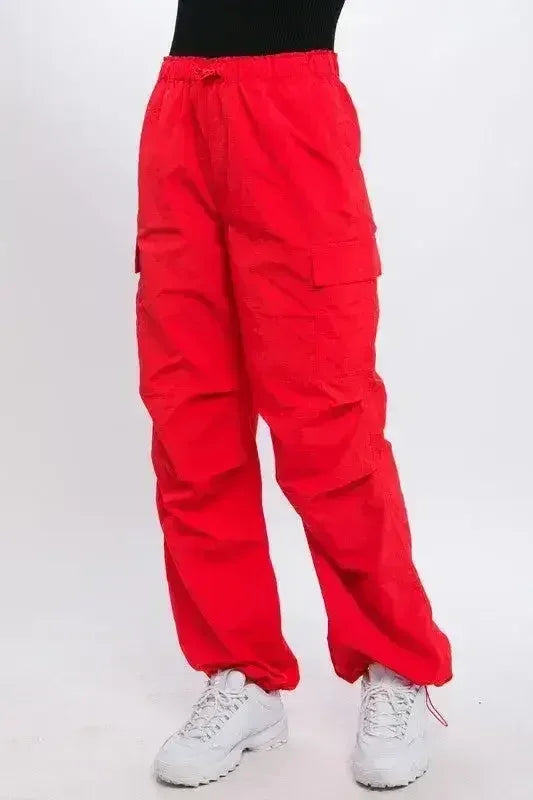 Loose Fit Parachute Cargo Pants - Femstylo