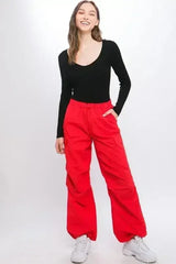 Loose Fit Parachute Cargo Pants - Femstylo