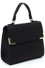 Vegan Leather Satchel - Top Handle Crossbody Bag | Femstylo - Femstylo