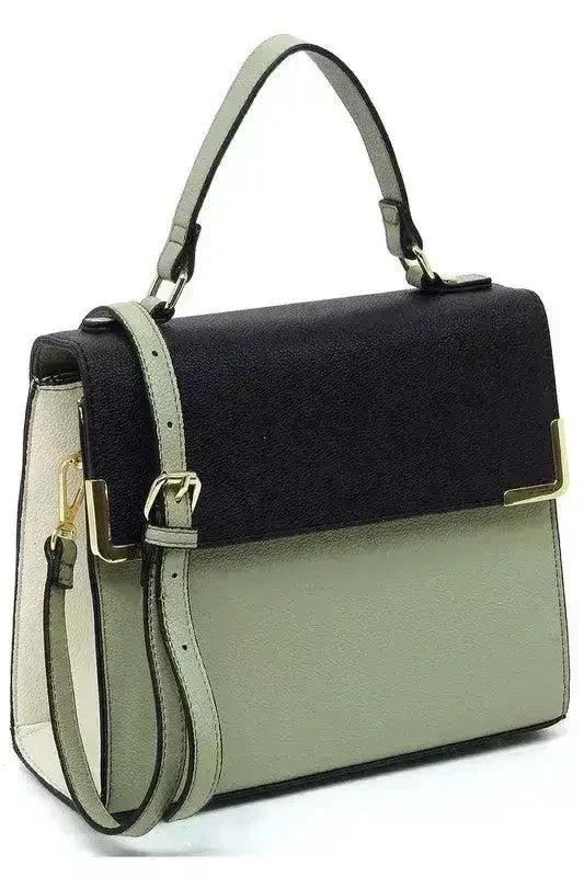Vegan Leather Satchel - Top Handle Crossbody Bag | Femstylo - Femstylo