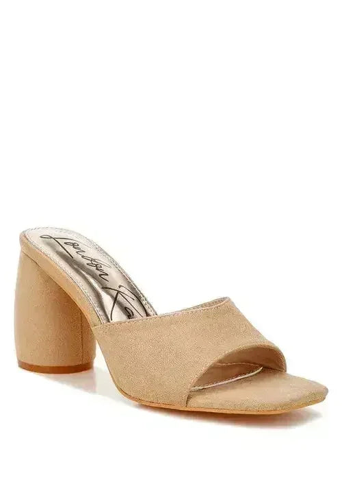 Bumblin Round Heel Micro Suede Sandals - Femstylo