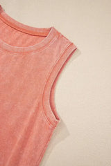 Beau Blue Mineral Wash Pocket Tank Mini Dress - Femstylo