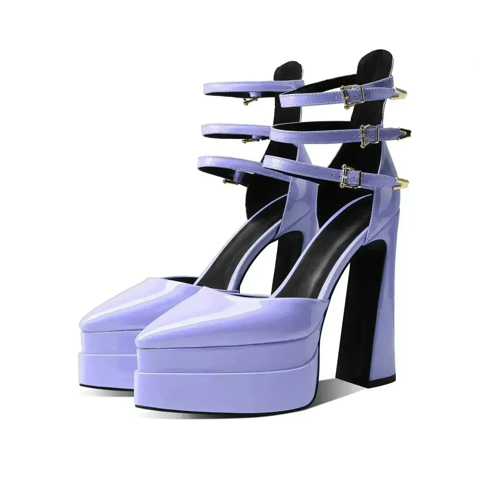 Fashion Pointed Toe Women's Shoes High Heel Hollow Sandals Waterproof - Femstylo