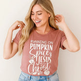 Running on Pumpkin Spice & Jesus Christ Tee
