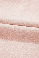 Light Pink Textured Flutter Sleeve Square Neck Bow Back Mini Dress - Femstylo