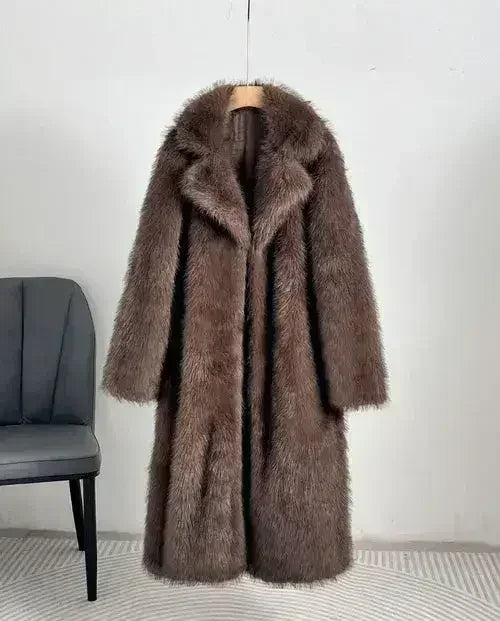Royal Faux Fur Maxi Coat – 25 Edition - Femstylo