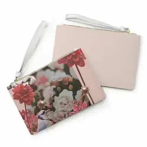 Floral Grunge Design Zipped Clutch Bag - Femstylo