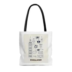 England Symbol Tote Bag - Medium Polyester Shopper 16 - Femstylo