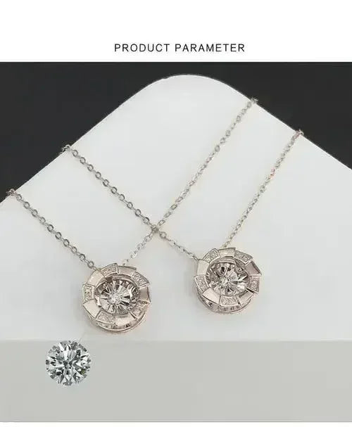 Rose Gold Pulsatile Heart Diamond Pendant Clavicle Chain - Femstylo