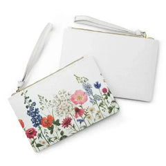 Floral Designed Zipped Clutch Bag - Femstylo