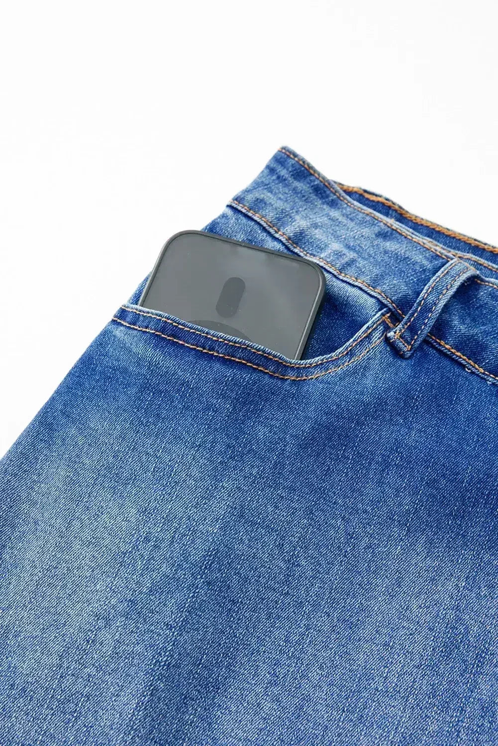 Ashleigh Blue Wrapped Crossed Waist Denim Mini Skirt - Femstylo