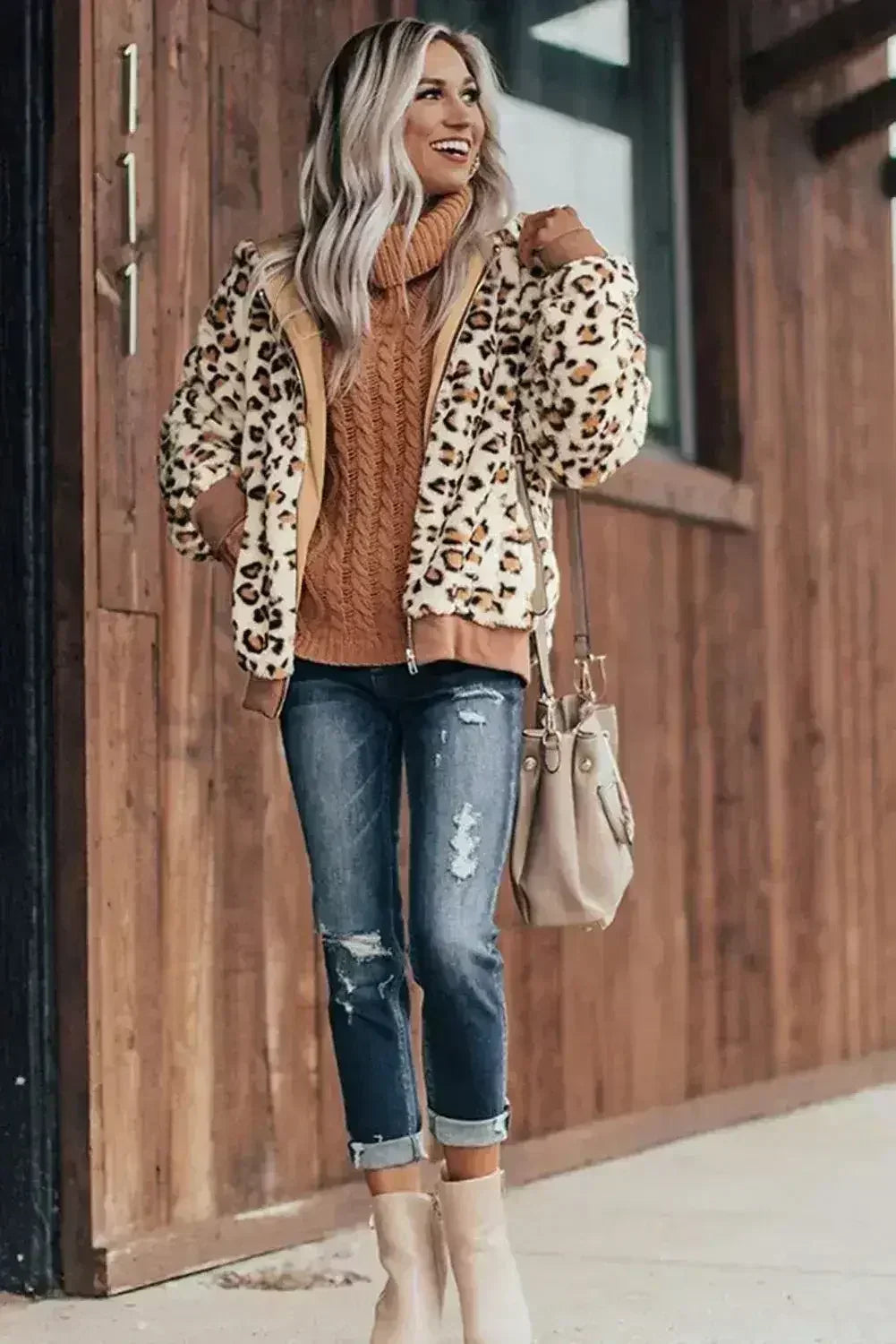 Cozy Plush Leopard Jacket - Femstylo