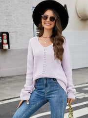 V-Neck Rib-Knit Top - Comfort Women's Shirt | Femstylo - Femstylo