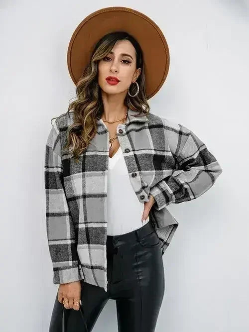 Pumpkin Spice Button-Down Jacket - Femstylo