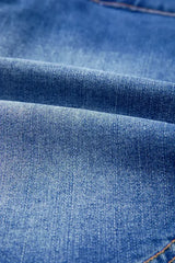 Ashleigh Blue Wrapped Crossed Waist Denim Mini Skirt - Femstylo