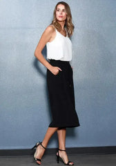 Embellished Chiffon Camisole Top In Cream - Femstylo