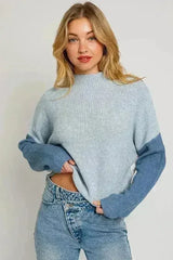 Color Block Oversize Sweater – Bold & Cozy Winter Knit - Femstylo