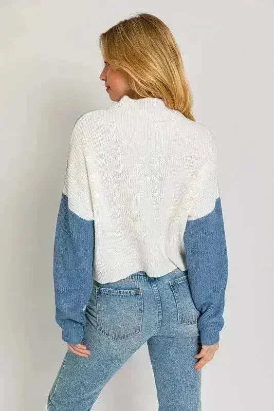 Color Block Oversize Sweater – Bold & Cozy Winter Knit - Femstylo